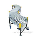 Electric power flexible expandable roller conveyor